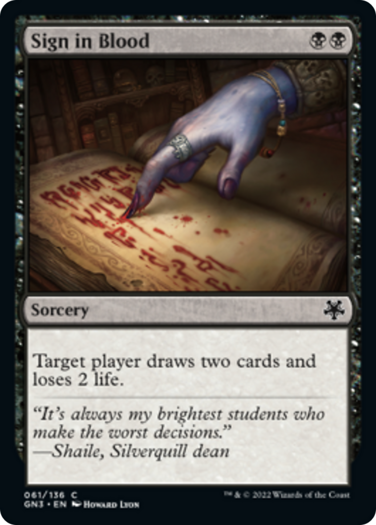 Sign in Blood [Game Night: Free-for-All] | Odin's Place