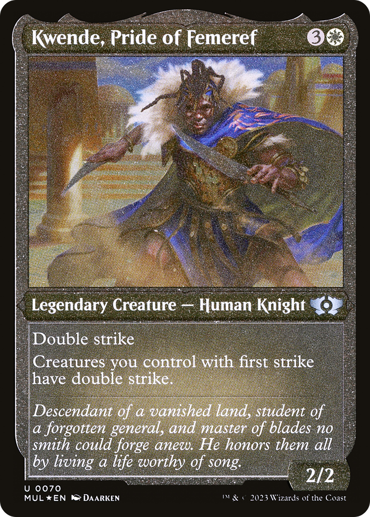 Kwende, Pride of Femeref (Foil Etched) [Multiverse Legends] | Odin's Place