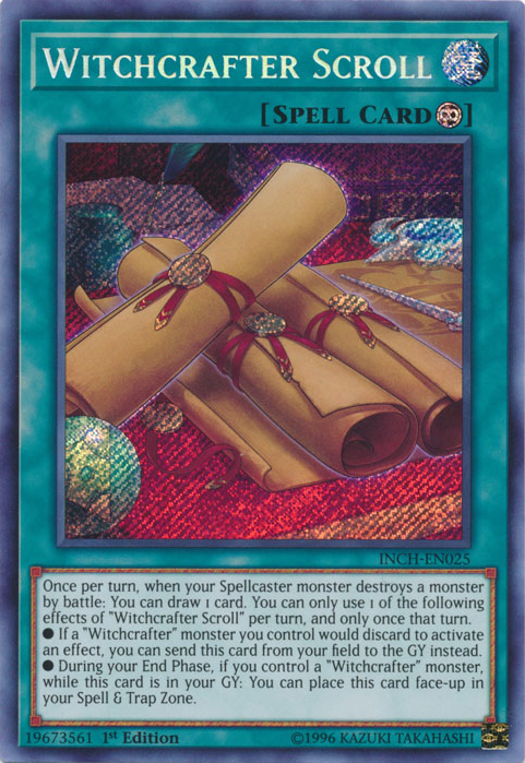Witchcrafter Scroll [INCH-EN025] Secret Rare | Odin's Place