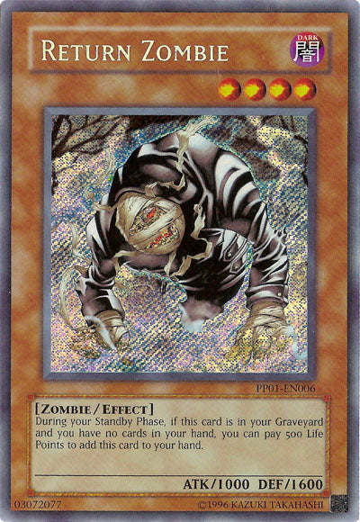 Return Zombie [PP01-EN006] Secret Rare | Odin's Place