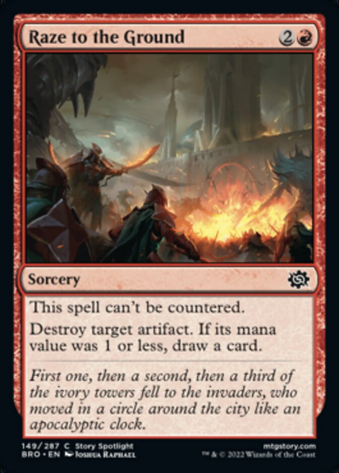 Raze to the Ground [The Brothers' War] | Odin's Place