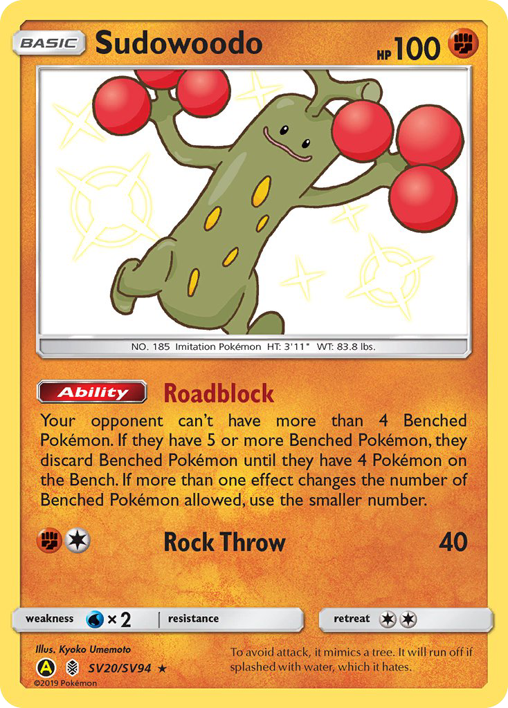 Sudowoodo (SV20/SV94) [Sun & Moon: Hidden Fates - Shiny Vault] | Odin's Place