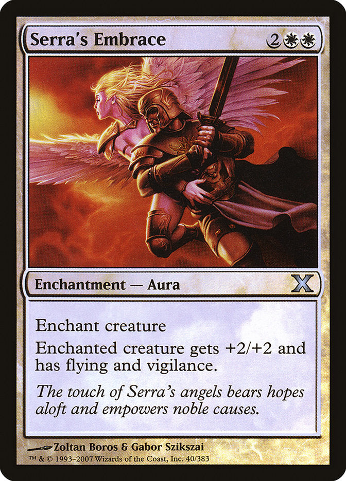 Serra's Embrace (Premium Foil) [Tenth Edition] | Odin's Place