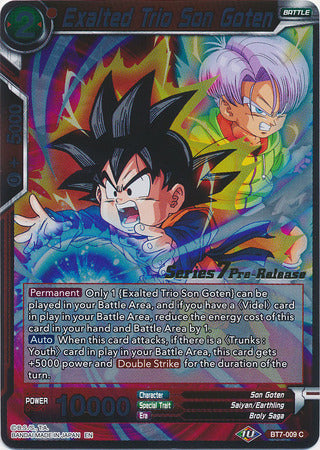 Exalted Trio Son Goten (BT7-009_PR) [Assault of the Saiyans Prerelease Promos] | Odin's Place