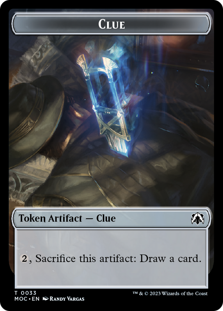 Golem // Clue Double-Sided Token [March of the Machine Commander Tokens] | Odin's Place