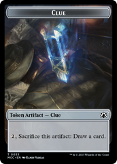 Golem // Clue Double-Sided Token [March of the Machine Commander Tokens] | Odin's Place