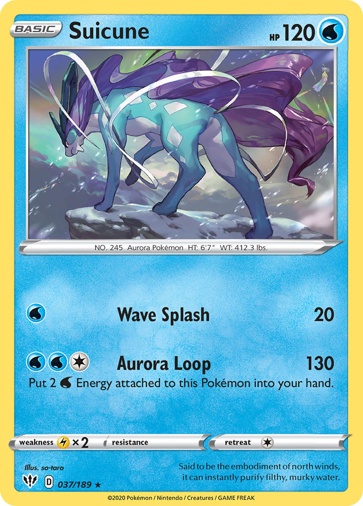 Suicune (037/189) (Theme Deck Exclusive) [Sword & Shield: Darkness Ablaze] | Odin's Place