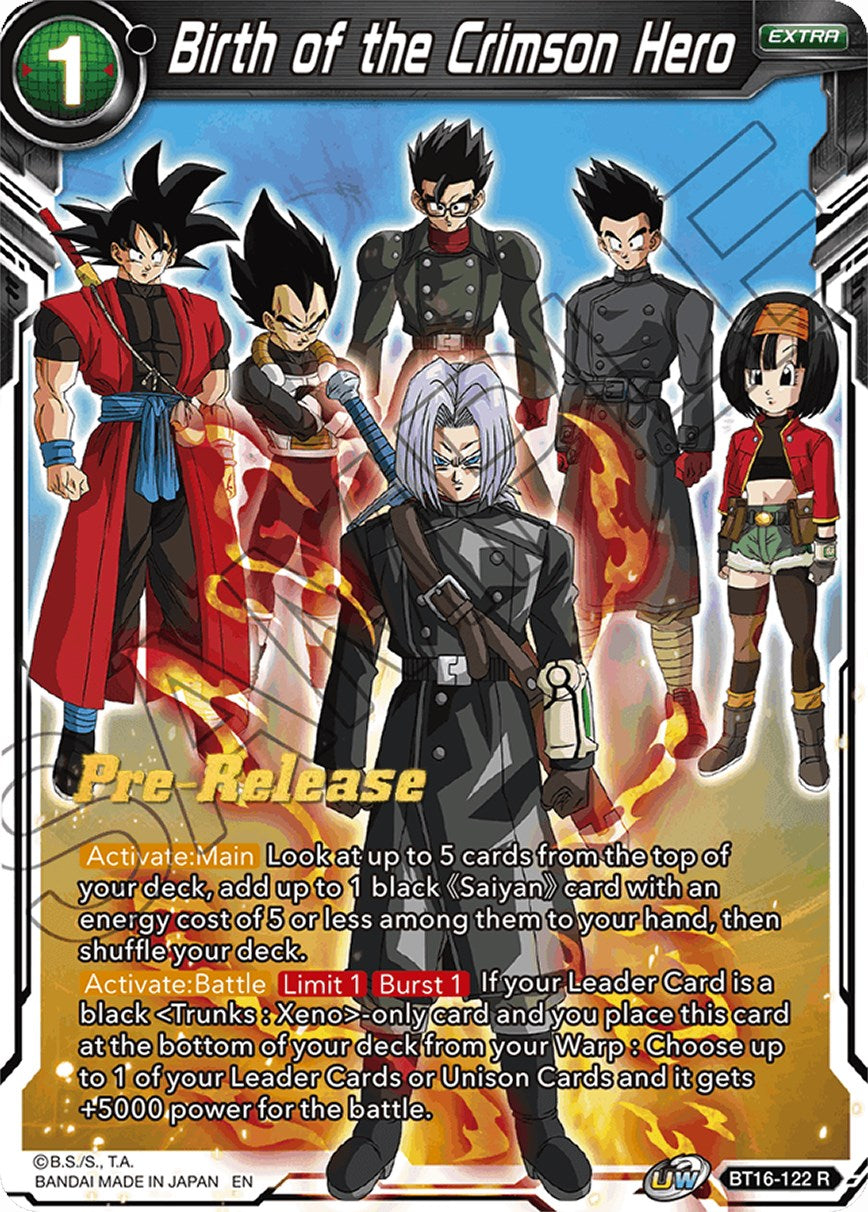 Birth of the Crimson Hero (BT16-122) [Realm of the Gods Prerelease Promos] | Odin's Place