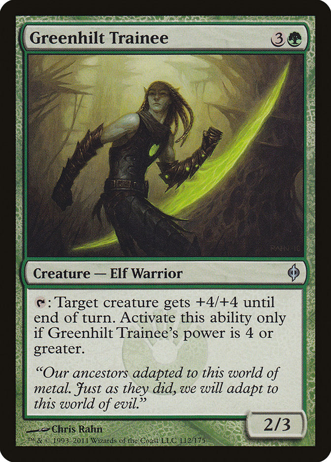 Greenhilt Trainee (112) [New Phyrexia] | Odin's Place