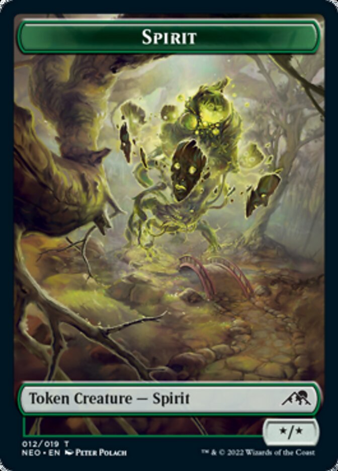 Samurai // Spirit (012) Double-Sided Token [Kamigawa: Neon Dynasty Tokens] | Odin's Place
