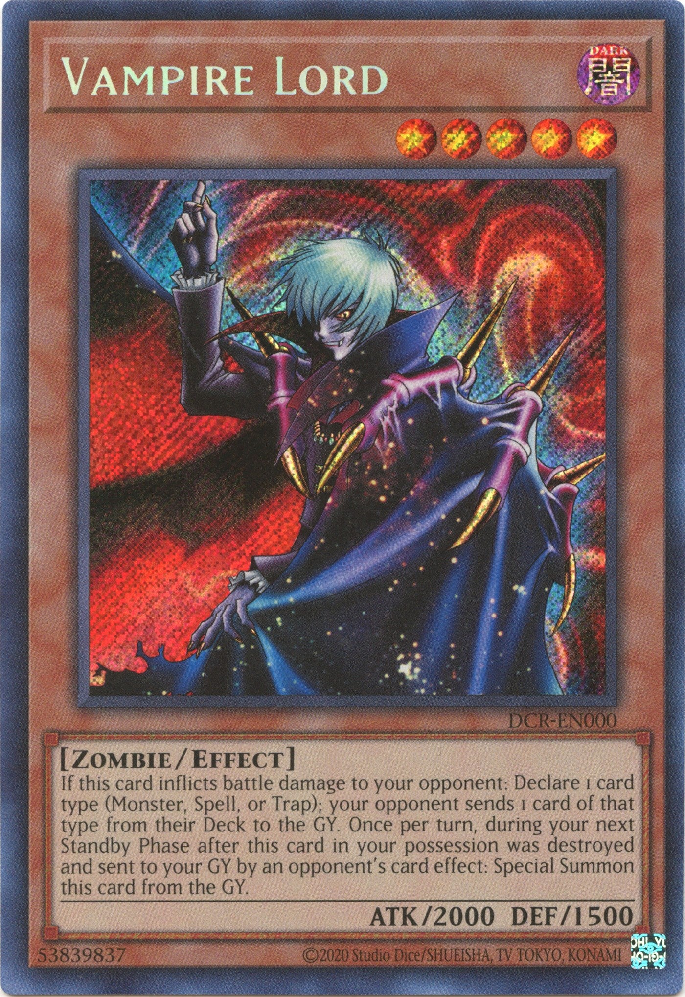 Vampire Lord (25th Anniversary) [DCR-EN000] Secret Rare | Odin's Place