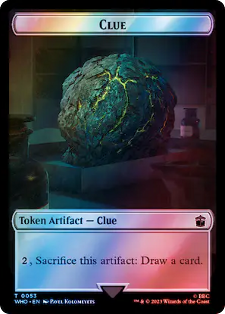 Alien Angel // Clue (0051) Double-Sided Token (Surge Foil) [Doctor Who Tokens] | Odin's Place