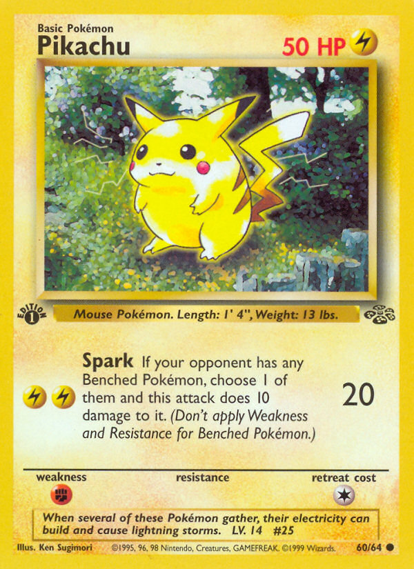 Pikachu (60/64) [Jungle 1st Edition] | Odin's Place