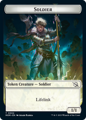 Soldier // Wrenn and Realmbreaker Emblem Double-Sided Token [March of the Machine Tokens] | Odin's Place