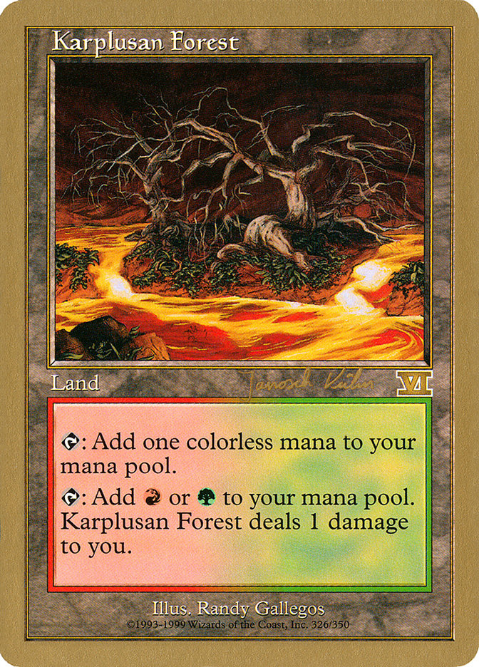 Karplusan Forest (Janosch Kuhn) [World Championship Decks 2000] | Odin's Place