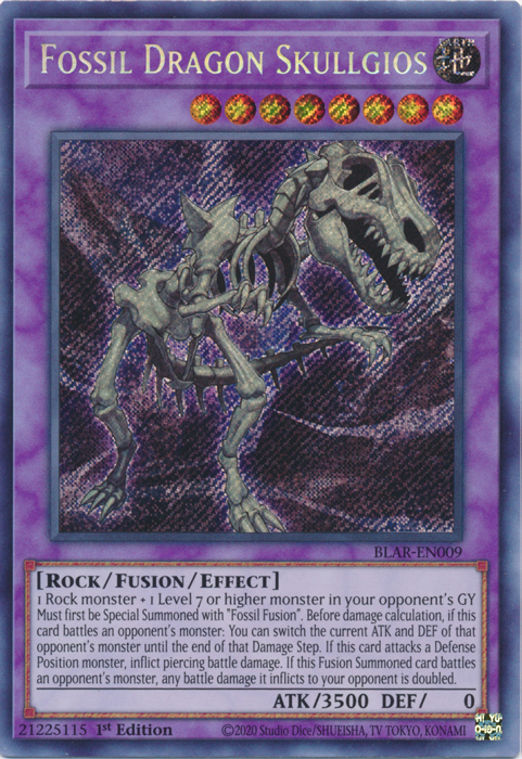 Fossil Dragon Skullgios [BLAR-EN009] Secret Rare | Odin's Place