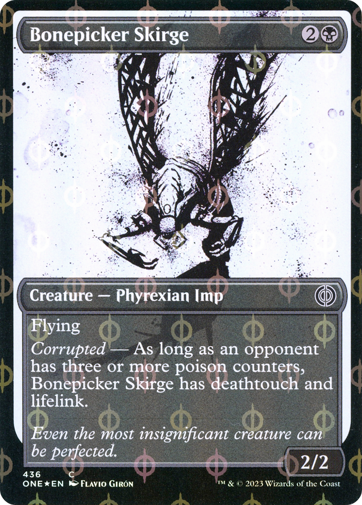 Bonepicker Skirge (Showcase Ichor Step-and-Compleat Foil) [Phyrexia: All Will Be One] | Odin's Place