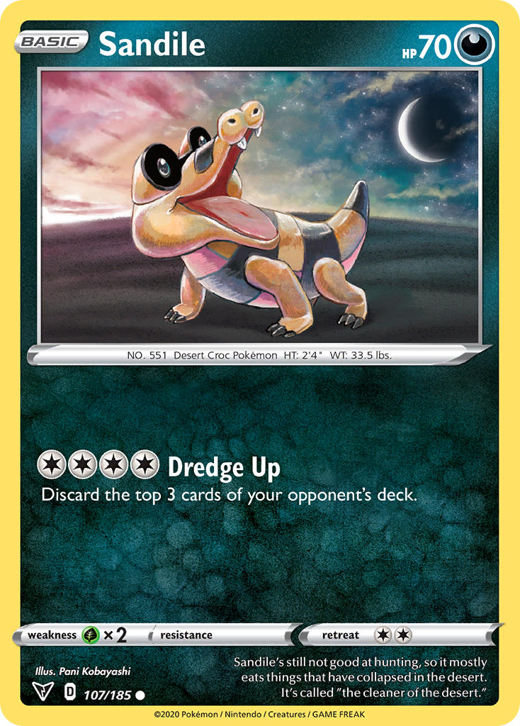 Sandile (107/185) [Sword & Shield: Vivid Voltage] | Odin's Place