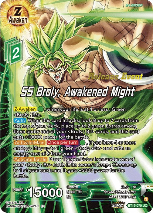 SS Broly, Awakened Might (Fighter's Ambition Holiday Pack) (BT19-070) [Tournament Promotion Cards] | Odin's Place