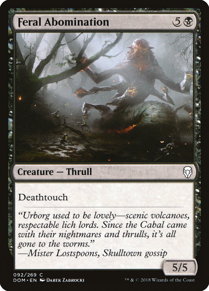 Feral Abomination (92) [Dominaria] | Odin's Place