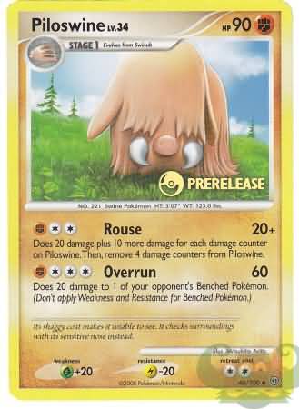 Piloswine (46/100) (Prerelease Promo) [Nintendo: Black Star Promos] | Odin's Place