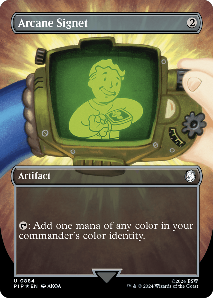 Arcane Signet (Borderless) (Surge Foil) [Fallout] | Odin's Place