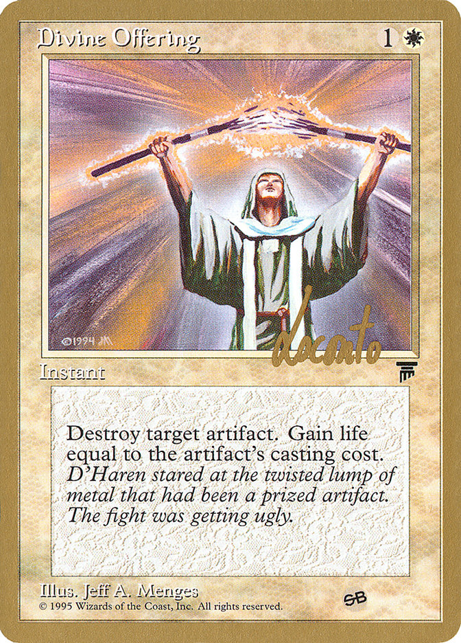 Divine Offering (Michael Loconto) (SB) [Pro Tour Collector Set] | Odin's Place