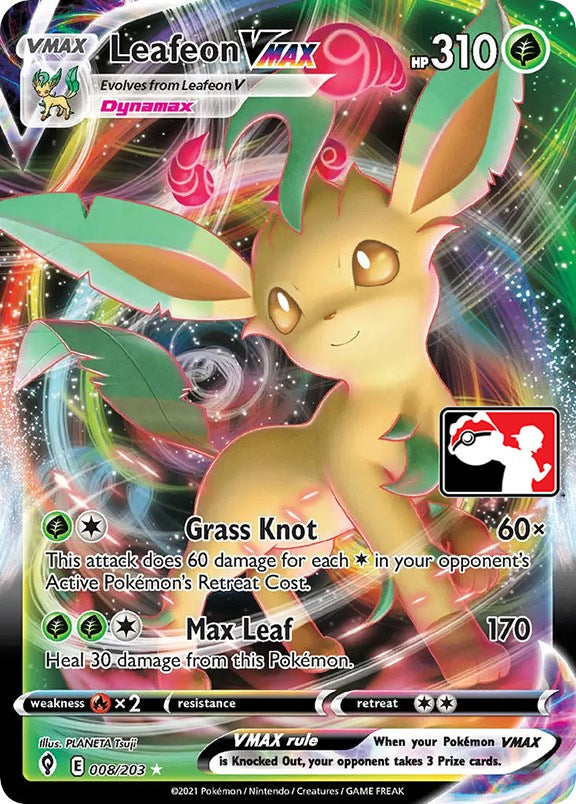 Leafeon VMAX (008/203) [Prize Pack Series One] | Odin's Place
