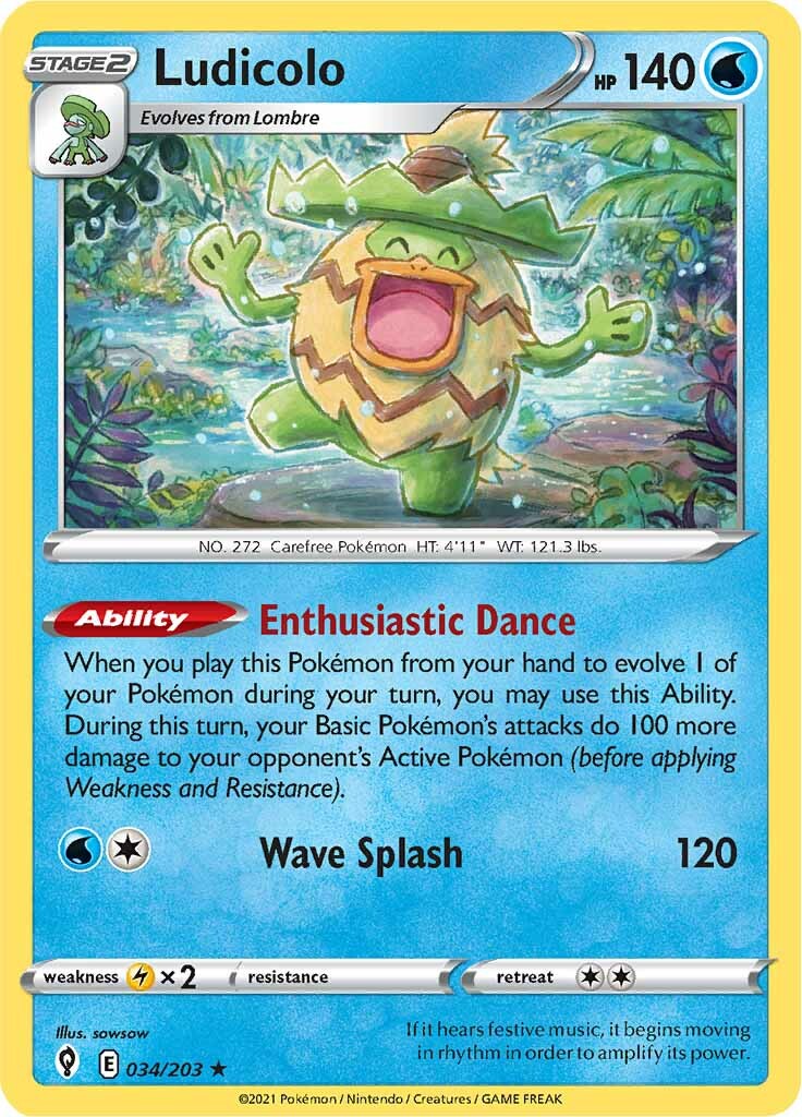Ludicolo (034/203) [Sword & Shield: Evolving Skies] | Odin's Place
