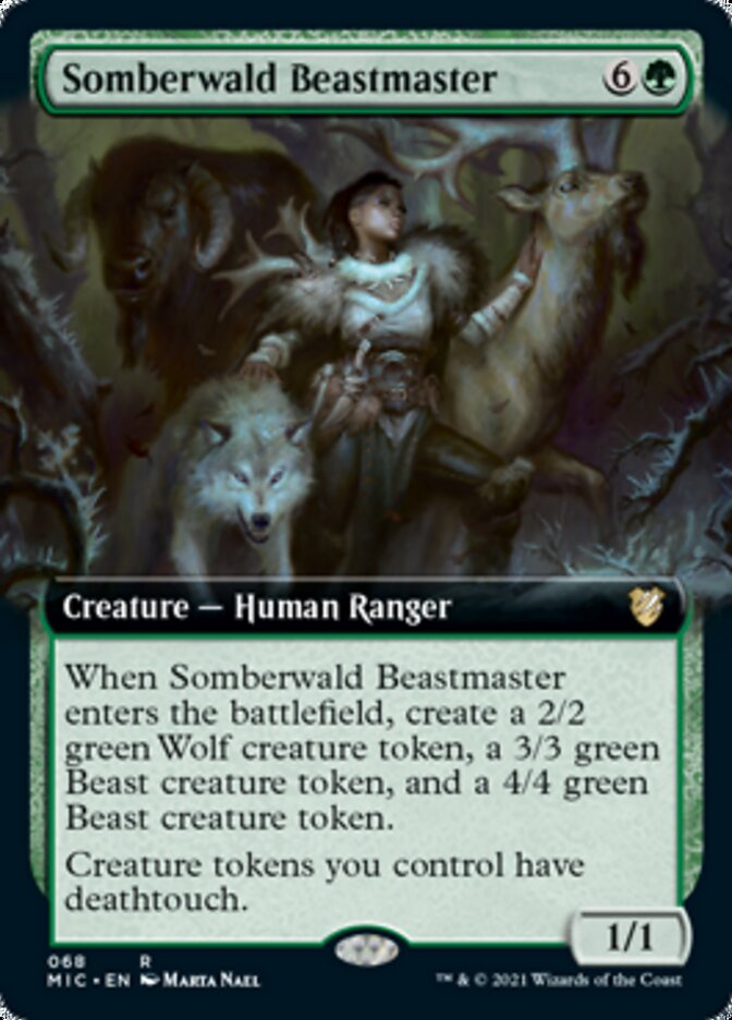 Somberwald Beastmaster (Extended Art) [Innistrad: Midnight Hunt Commander] | Odin's Place