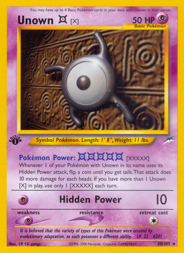 Unown [X] (30/105) [Neo Destiny 1st Edition] | Odin's Place