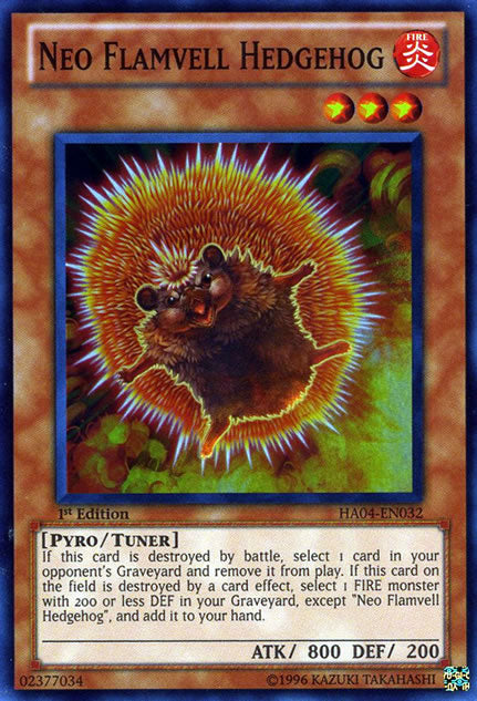 Neo Flamvell Hedgehog [HA04-EN032] Super Rare | Odin's Place