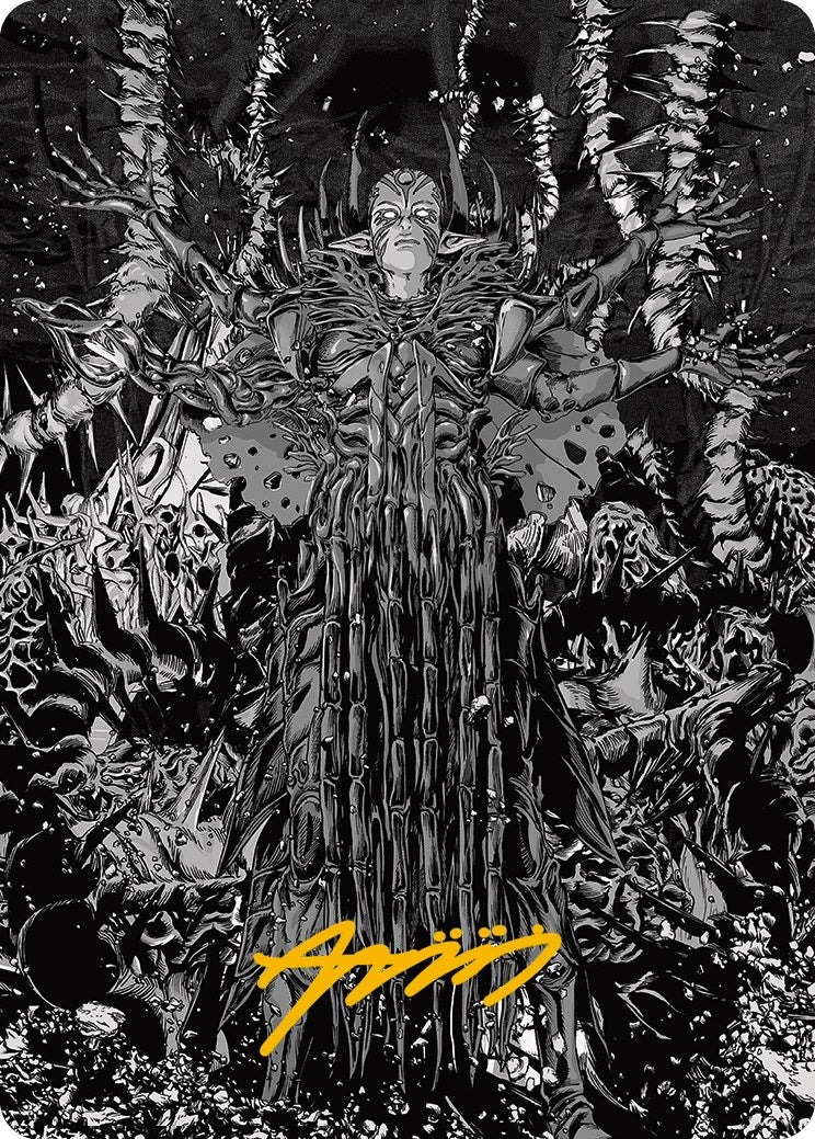 Nissa, Ascended Animist Art Card (Gold-Stamped Signature) [Phyrexia: All Will Be One Art Series] | Odin's Place