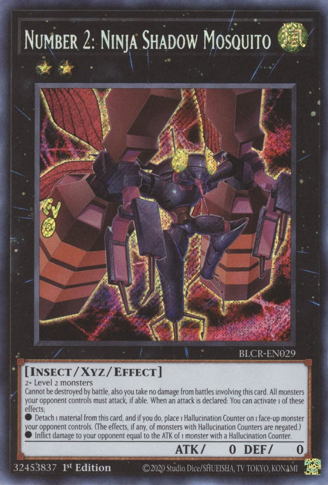 Number 2: Ninja Shadow Mosquito [BLCR-EN029] Secret Rare | Odin's Place