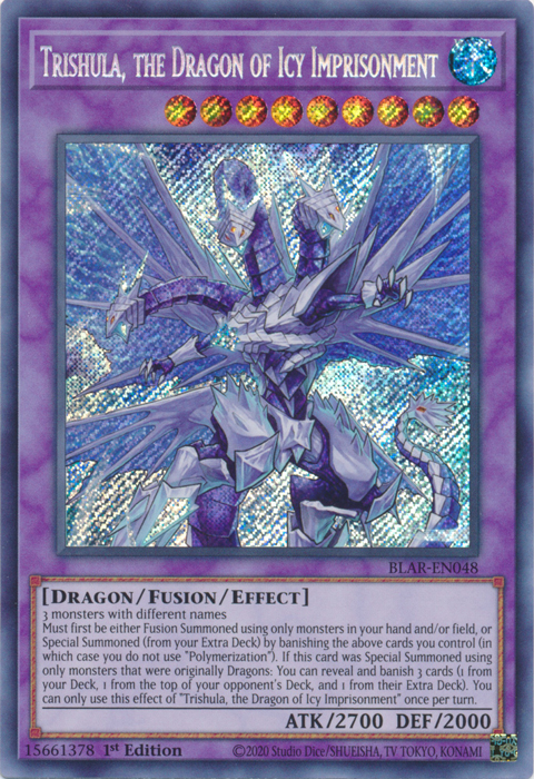 Trishula, the Dragon of Icy Imprisonment [BLAR-EN048] Secret Rare | Odin's Place