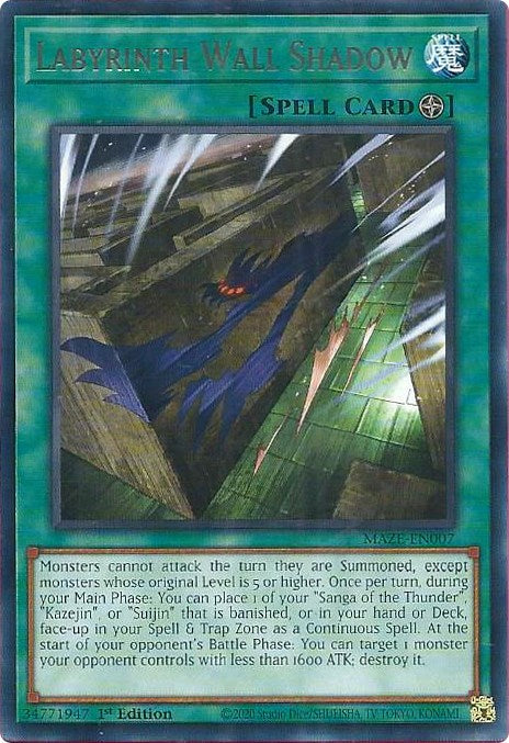 Labyrinth Wall Shadow [MAZE-EN007] Rare | Odin's Place