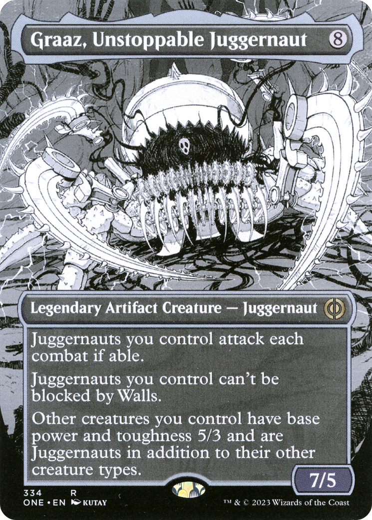 Graaz, Unstoppable Juggernaut (Borderless Manga) [Phyrexia: All Will Be One] | Odin's Place
