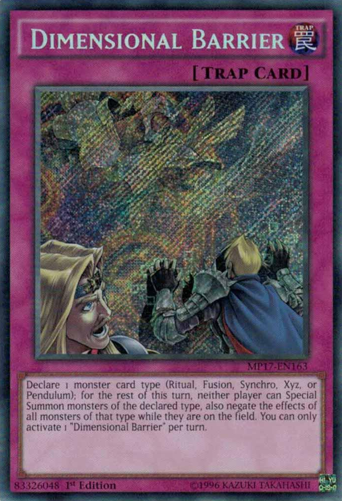 Dimensional Barrier [MP17-EN163] Secret Rare | Odin's Place