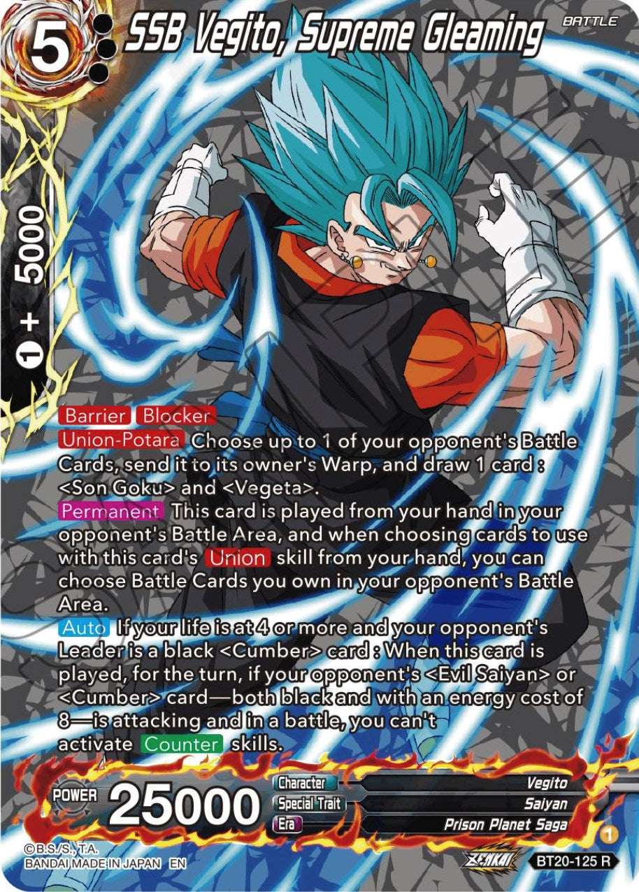 SSB Vegito, Supreme Gleaming (Silver Foil) (BT20-125) [Power Absorbed] | Odin's Place