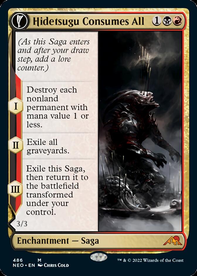 Hidetsugu Consumes All // Vessel of the All-Consuming (Extended Art) [Kamigawa: Neon Dynasty] | Odin's Place
