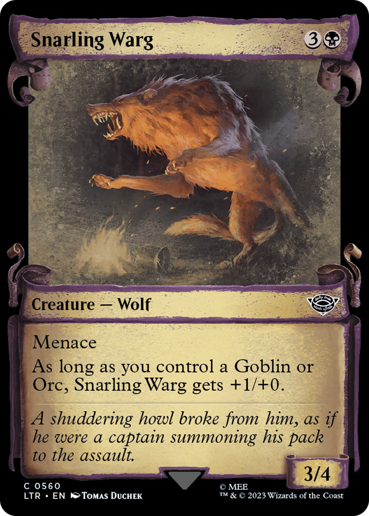 Snarling Warg [The Lord of the Rings: Tales of Middle-Earth Showcase Scrolls] | Odin's Place