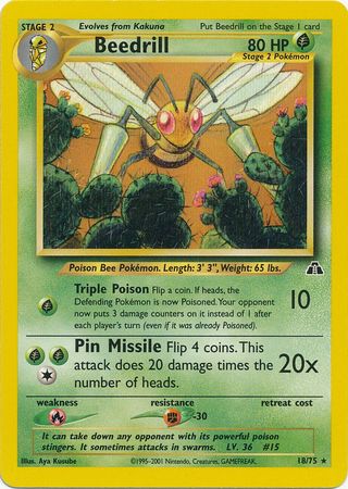 Beedrill (18/75) [Neo Discovery Unlimited] | Odin's Place