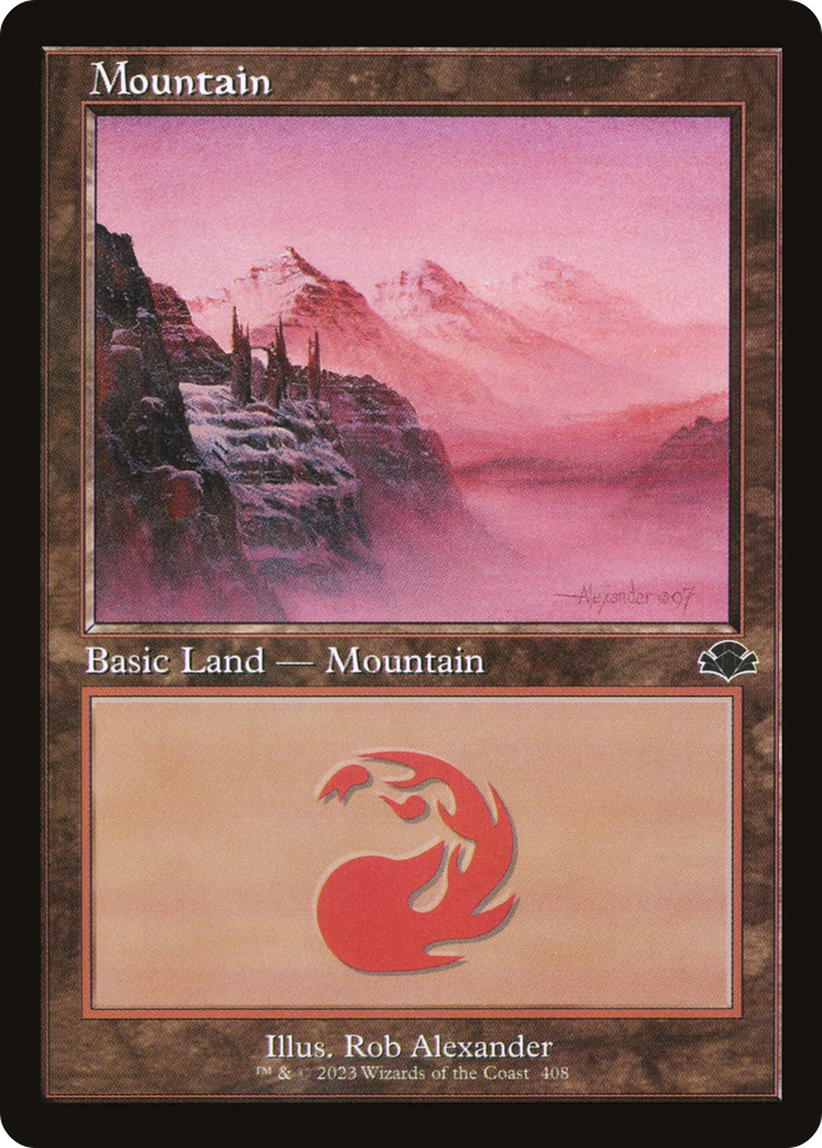 Mountain (408) (Retro) [Dominaria Remastered] | Odin's Place