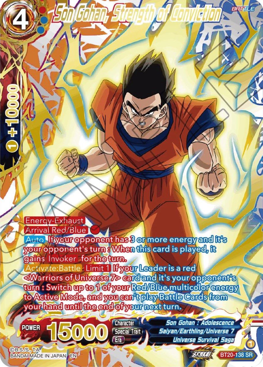 Son Gohan, Strength of Conviction (Gold-Stamped) (BT20-138) [Power Absorbed] | Odin's Place