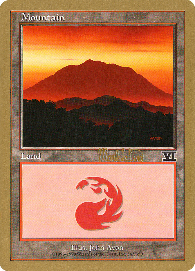 Mountain (mlp346a) (Mark Le Pine) [World Championship Decks 1999] | Odin's Place