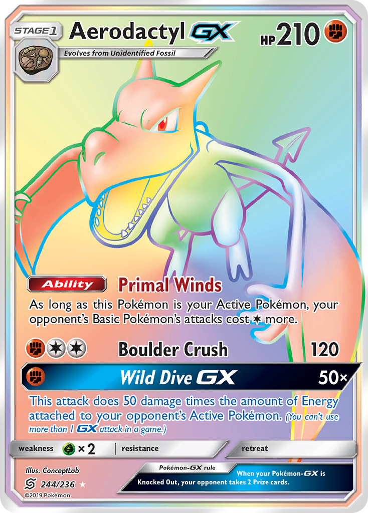 Aerodactyl GX (244/236) [Sun & Moon: Unified Minds] | Odin's Place
