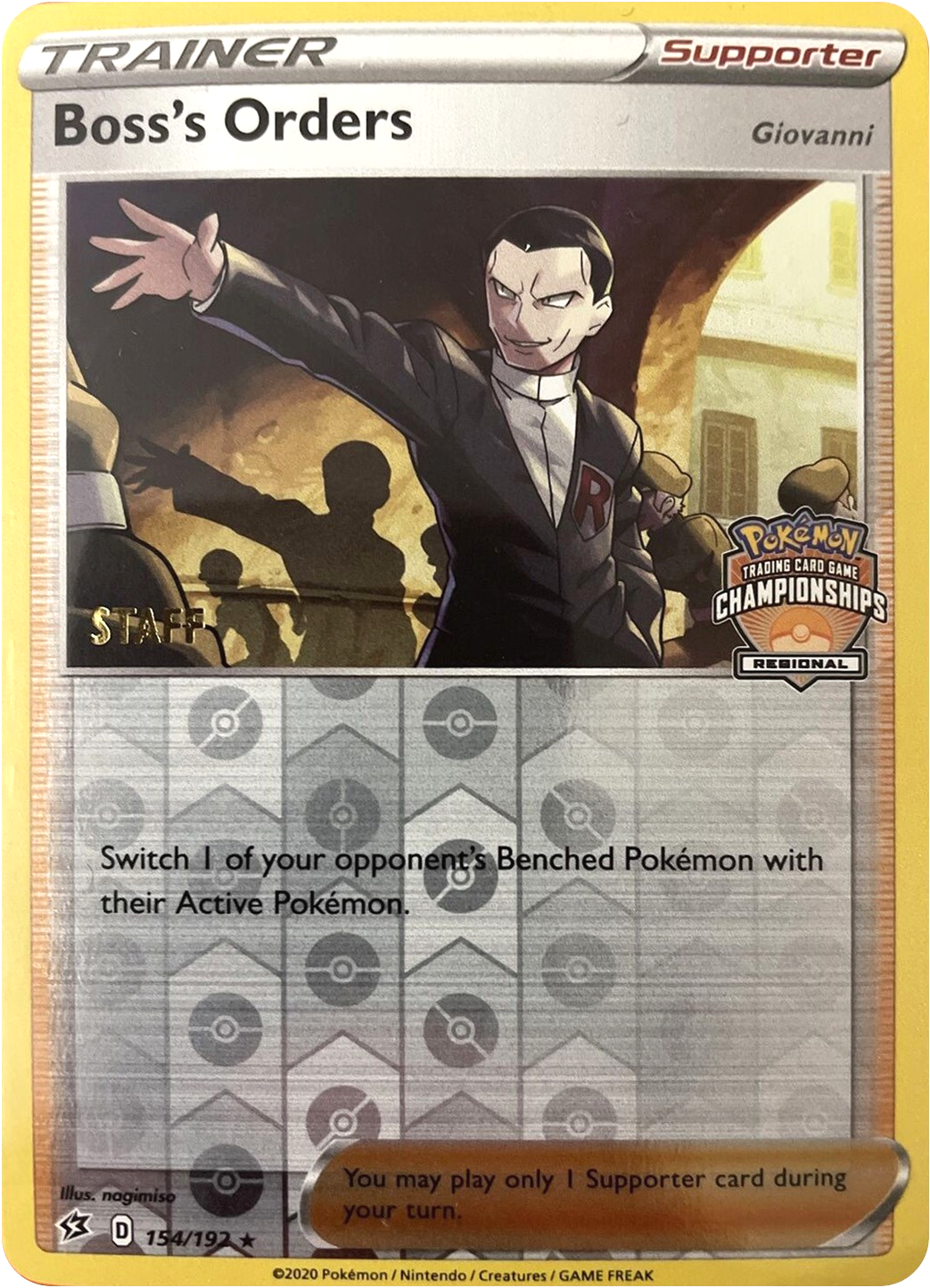 Boss's Orders (154/192) (Staff Regional Championships) [League & Championship Cards] | Odin's Place