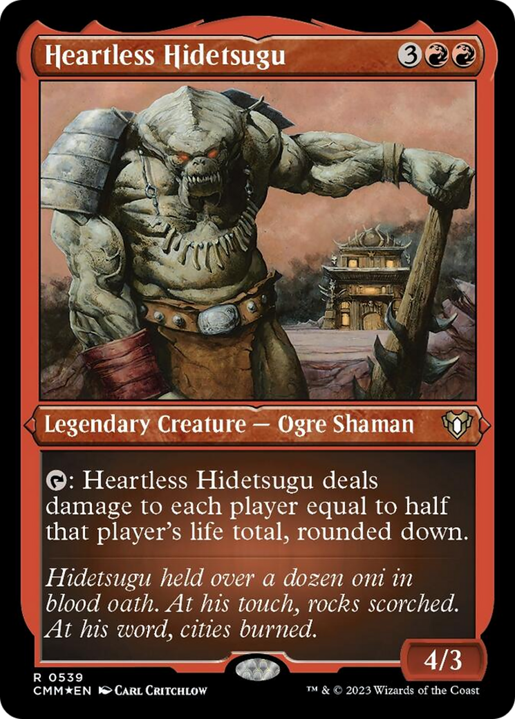 Heartless Hidetsugu (Foil Etched) [Commander Masters] | Odin's Place