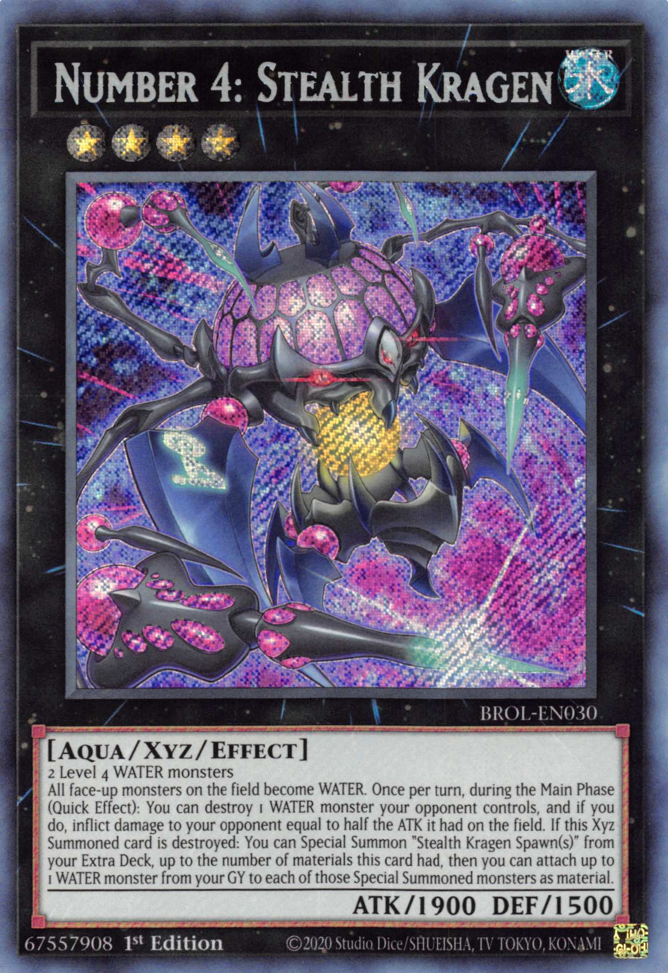Number 4: Stealth Kragen [BROL-EN030] Secret Rare | Odin's Place