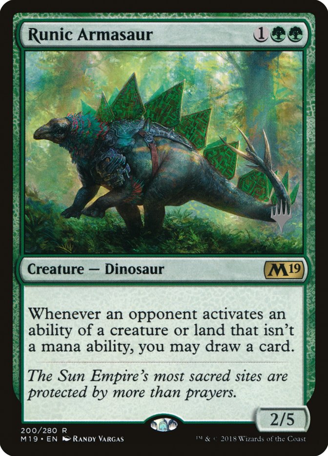 Runic Armasaur (Promo Pack) [Core Set 2019 Promos] | Odin's Place